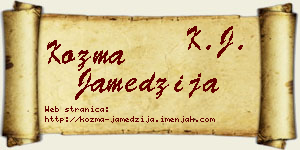 Kozma Jamedžija vizit kartica